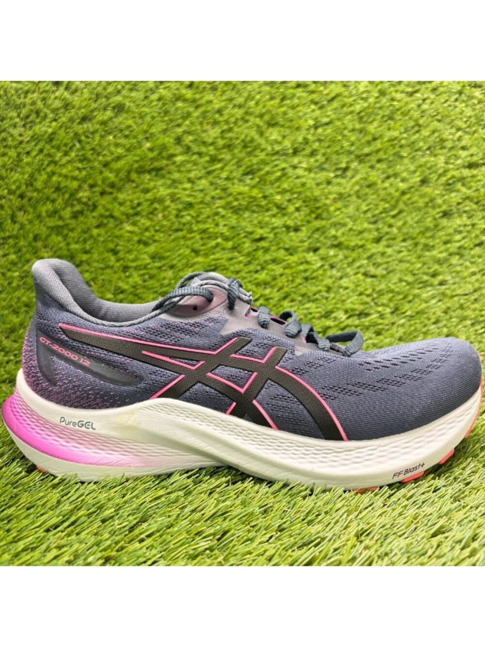 Asics GT-2000 12 Women Size 8D Blue Pink Athletic Running Walking Shoes Sneakers